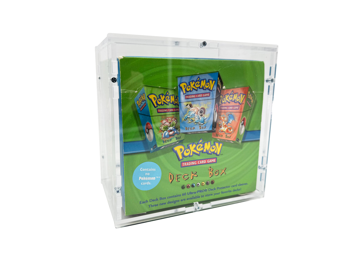 Acrylic Case suitable for Pokemon Deck Box Display Case Vintage