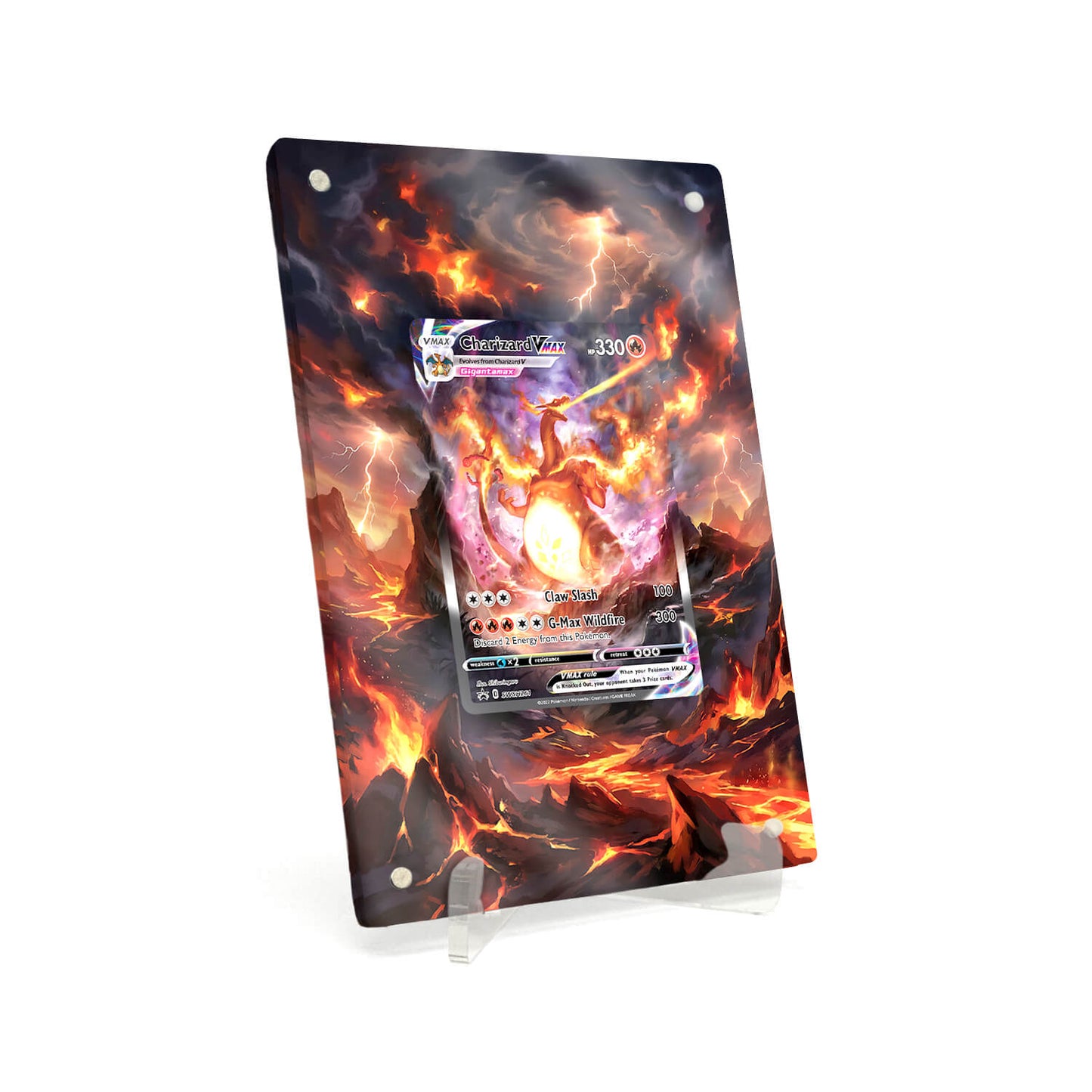 Extended Artwork Display Case Rahmen passend für Pokemon Charizard VMAX Sword & Shield Promos #SWSH261