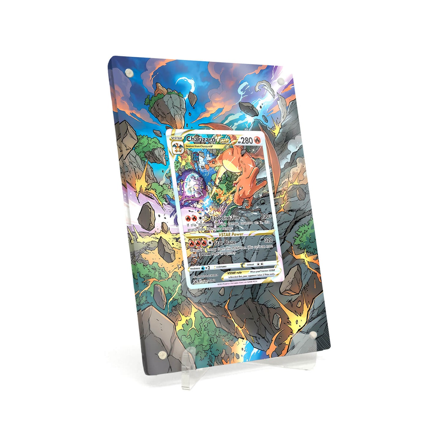 Extended Artwork Display Case Rahmen passend für Pokemon Charizard VSTAR Sword & Shield Promos #SWSH262