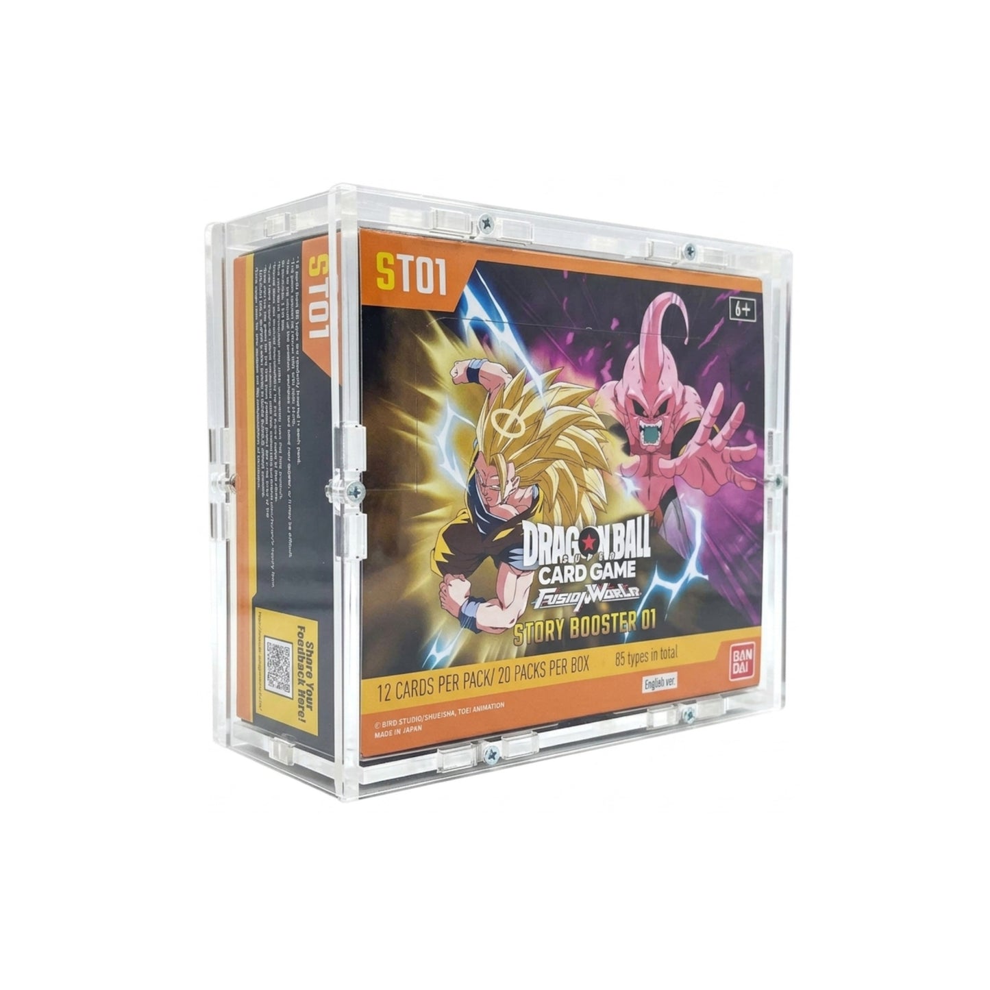 Acrylic case suitable for Dragon Ball Super Fusion World Display Story Booster Box ST01