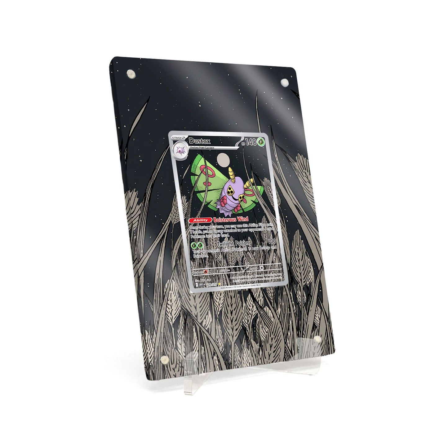 Extended Artwork Display Case Frame suitable for Pokemon Dustox Ascended Heroes (ASC) #220