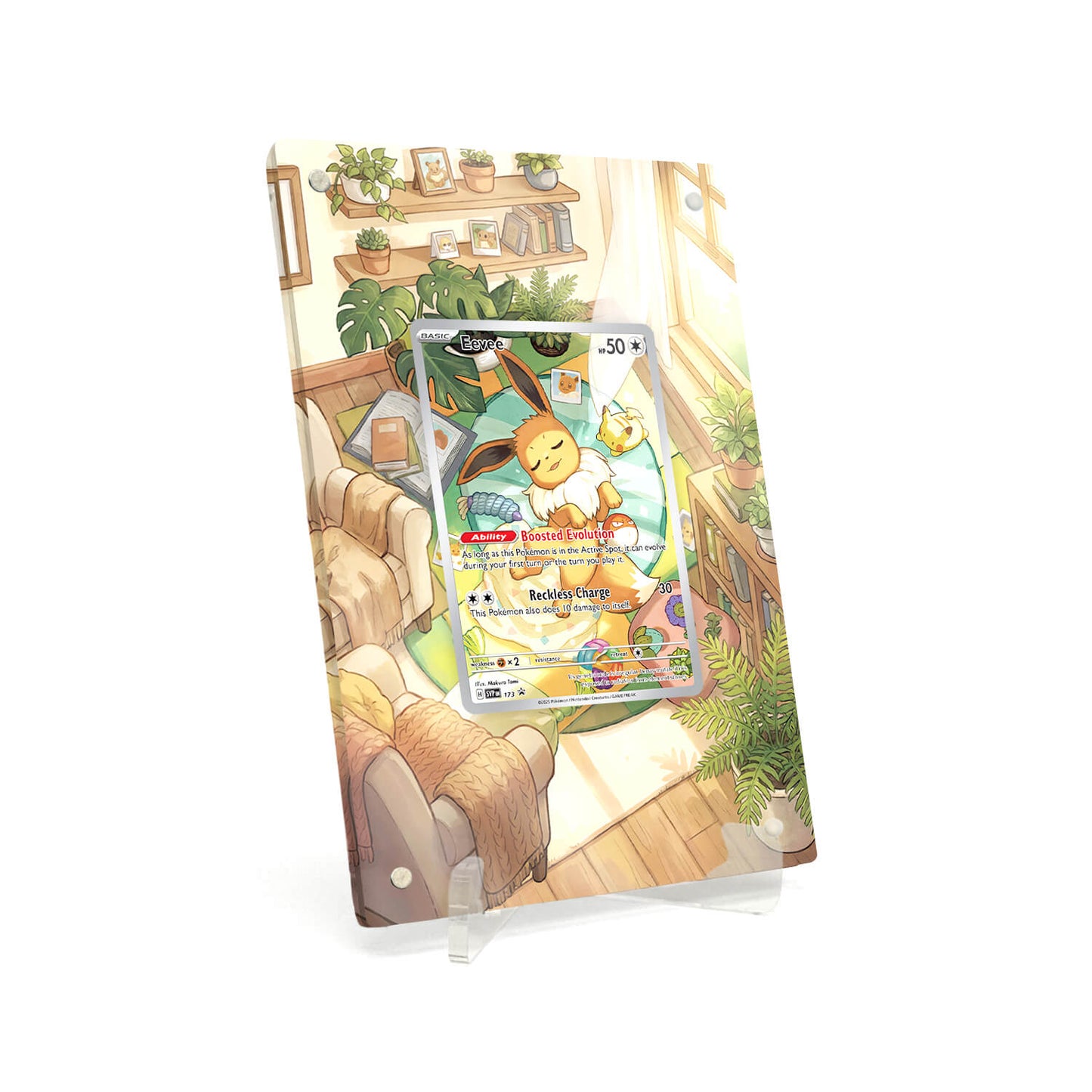 Extended Artwork Display Case Frame suitable for Pokemon Eevee Scarlet & Violet Promos (SVP) #173