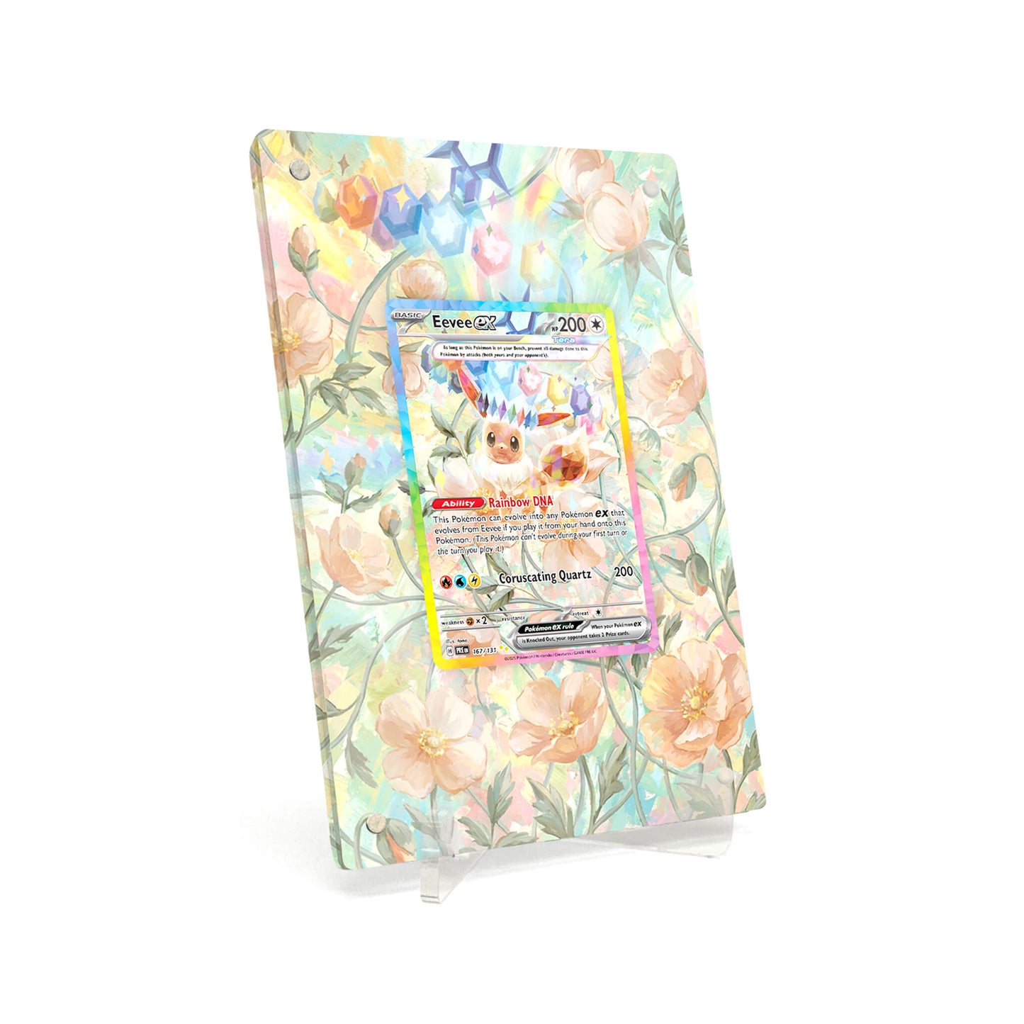Extended Artwork Display Case Rahmen passend für Pokemon Eevee ex Prismatic Evolutions (PRE) #167