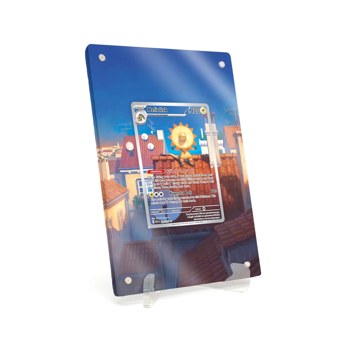 Extended Artwork Display Case Frame suitable for Pokemon Heliolisk Ascended Heroes (ASC) #229