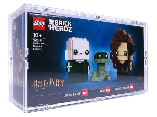 Acryl Case passend für LEGO Brickheadz zB 40496 HP Lord Voldemord/Nagini/Bellatrix