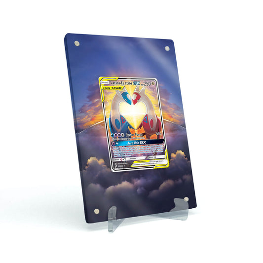 Extended Artwork Display Case Rahmen passend für Pokemon Latias Latios GX Team Up TEU 170