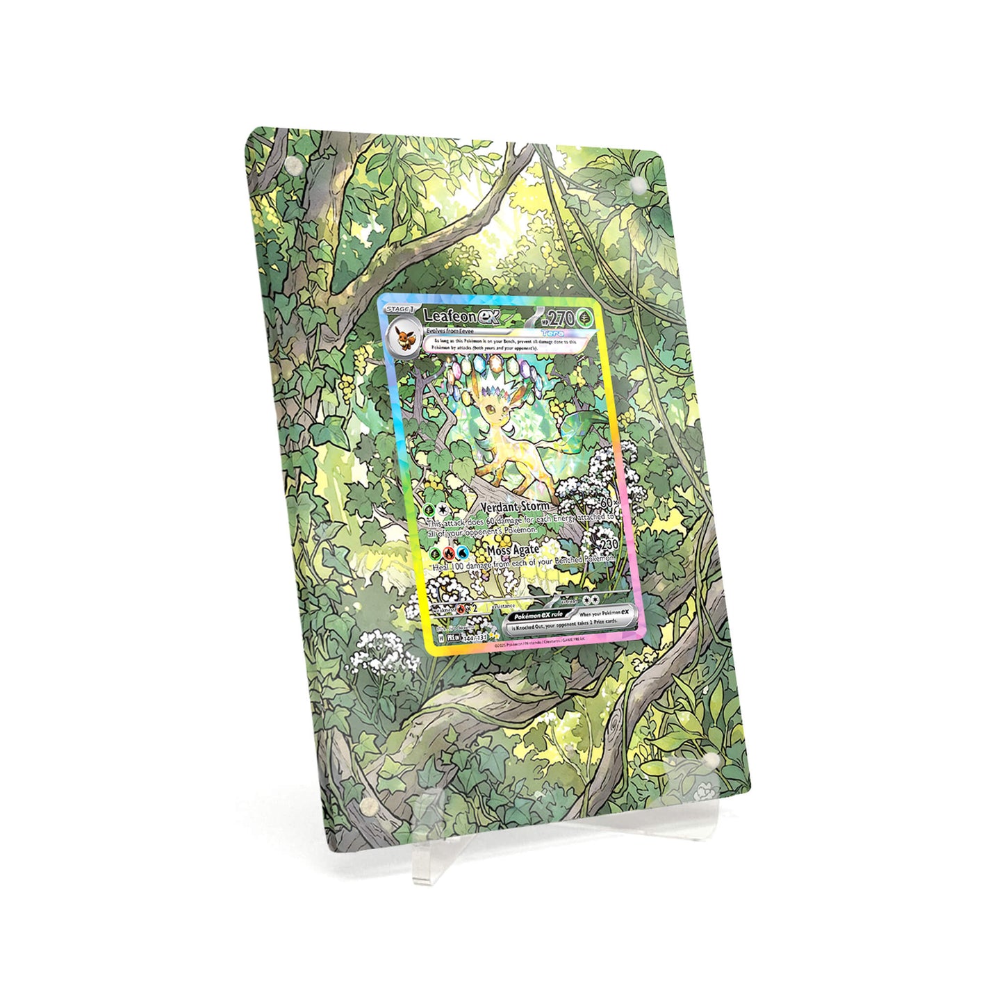 Extended Artwork Display Case Rahmen passend für Pokemon Leafeon ex Prismatic Evolutions (PRE) #144