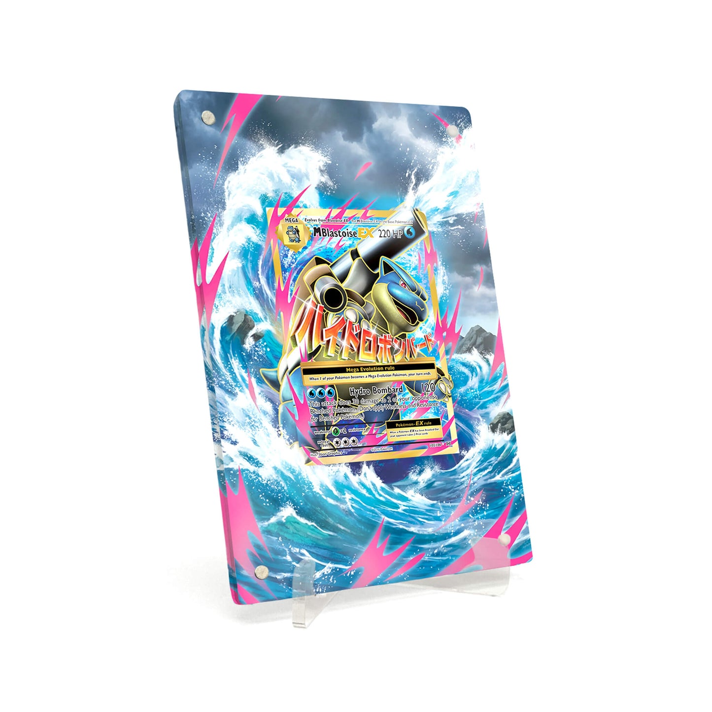 Extended Artwork Display Case Frame suitable for Pokemon M Blastoise-EX Evolutions (EVO) #102