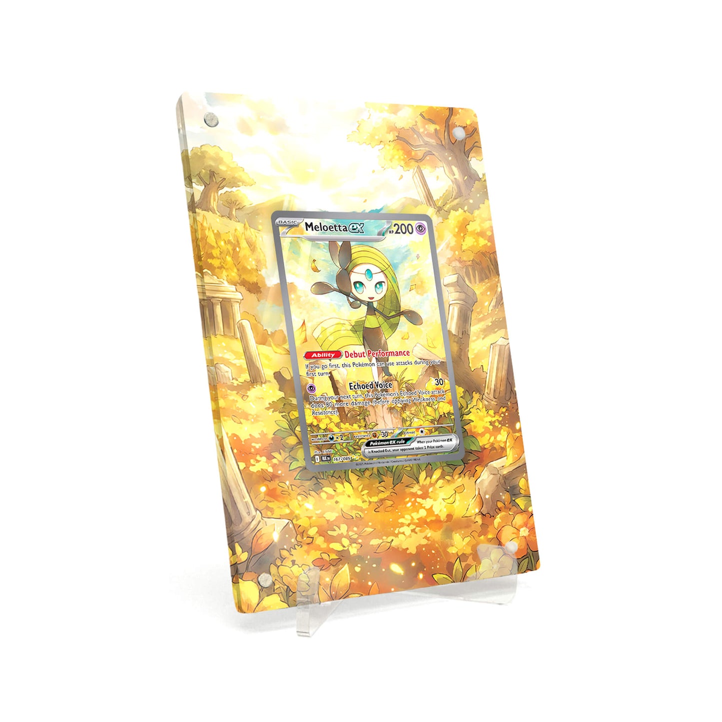 Extended Artwork Display Case Rahmen passend für Pokemon Meloetta ex Black Bolt (BLK) #167