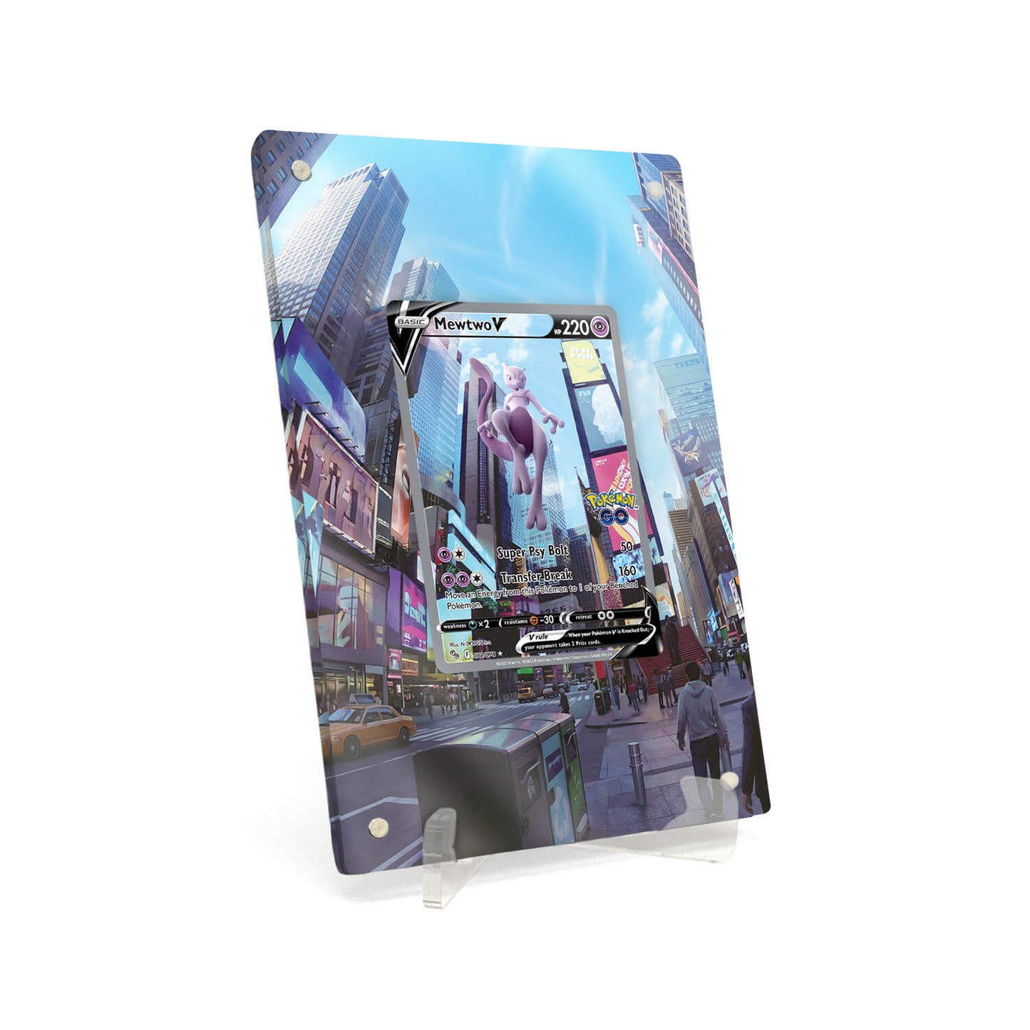 Extended Artwork Display Case Rahmen passend für Pokemon Mewtwo V Pokémon GO (PGO) #072