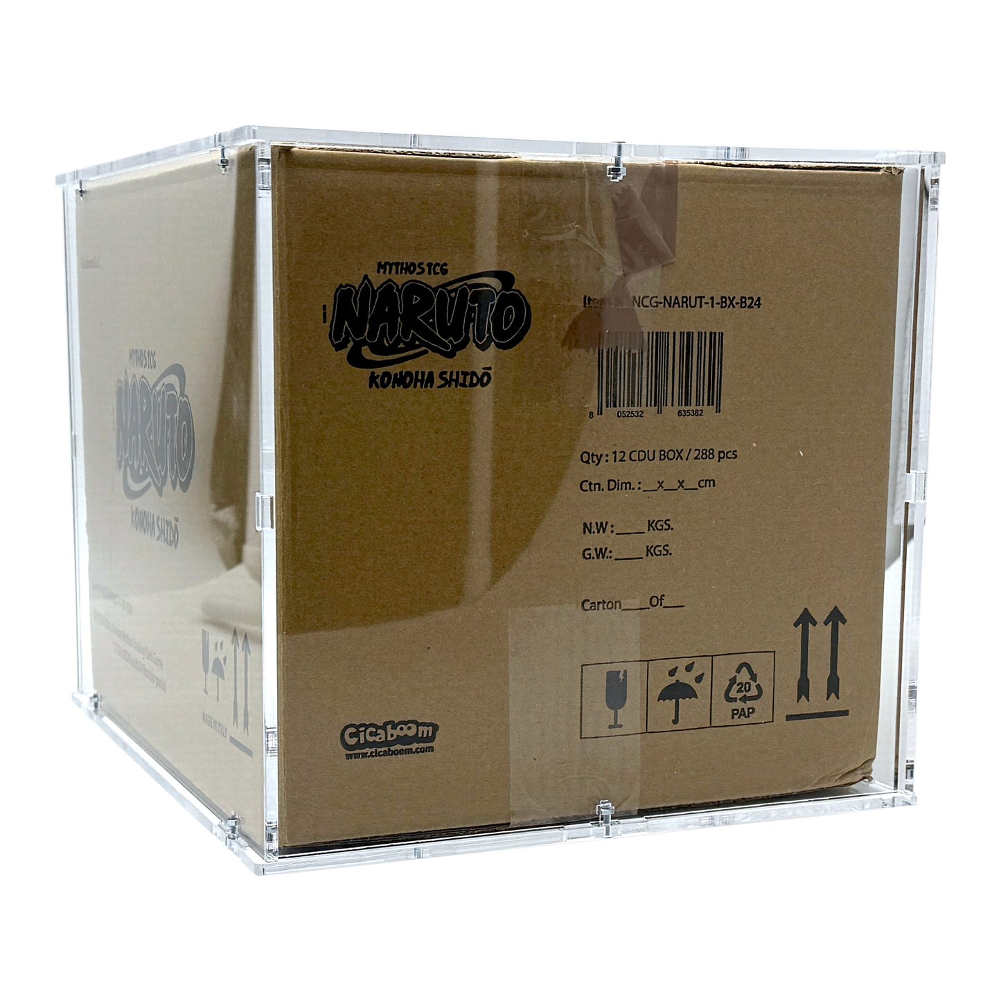 Acryl Case passend für Naruto Mythos Konoha Shido 12er Booster Box Display Case