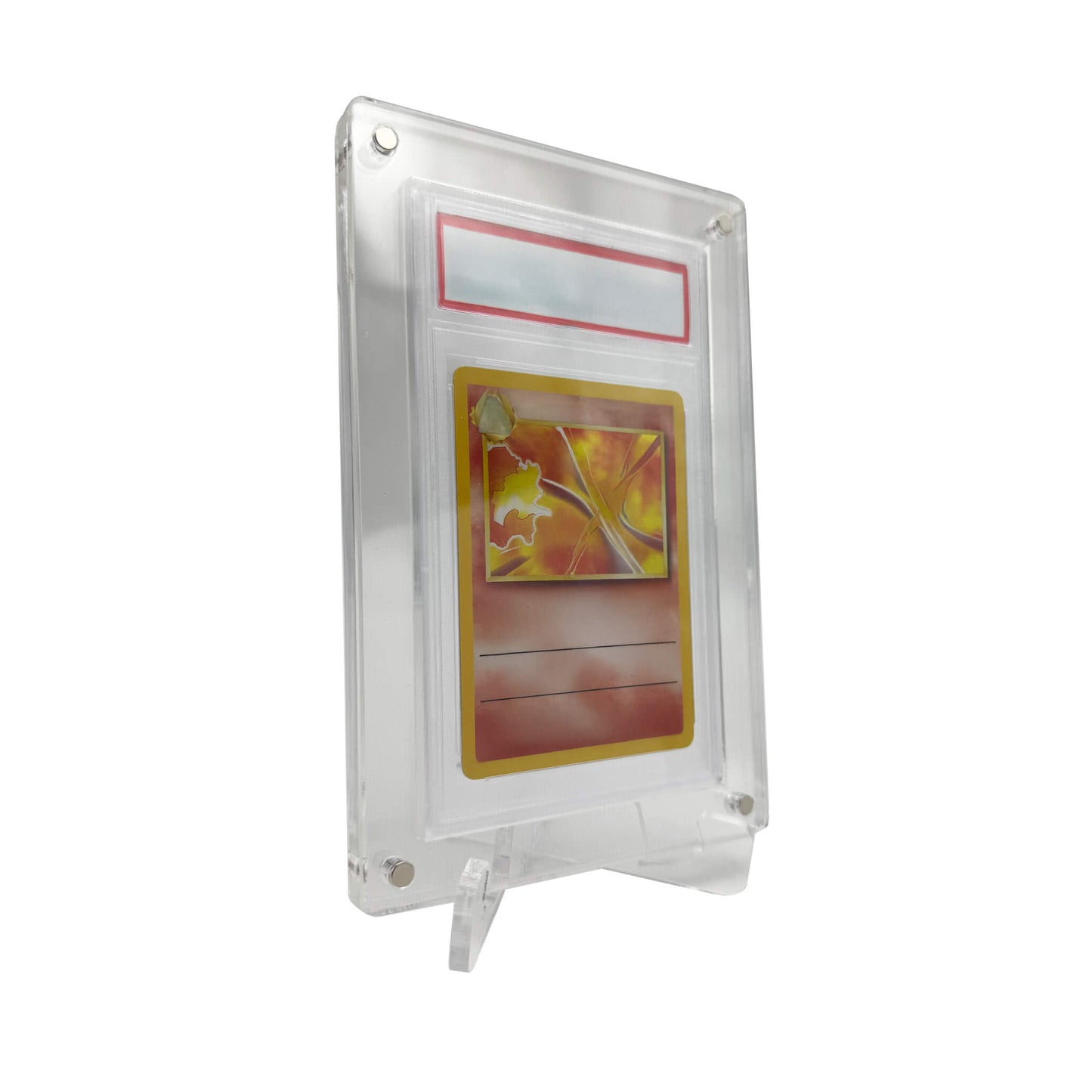 Acrylic case for PSA graded cards with metal feet