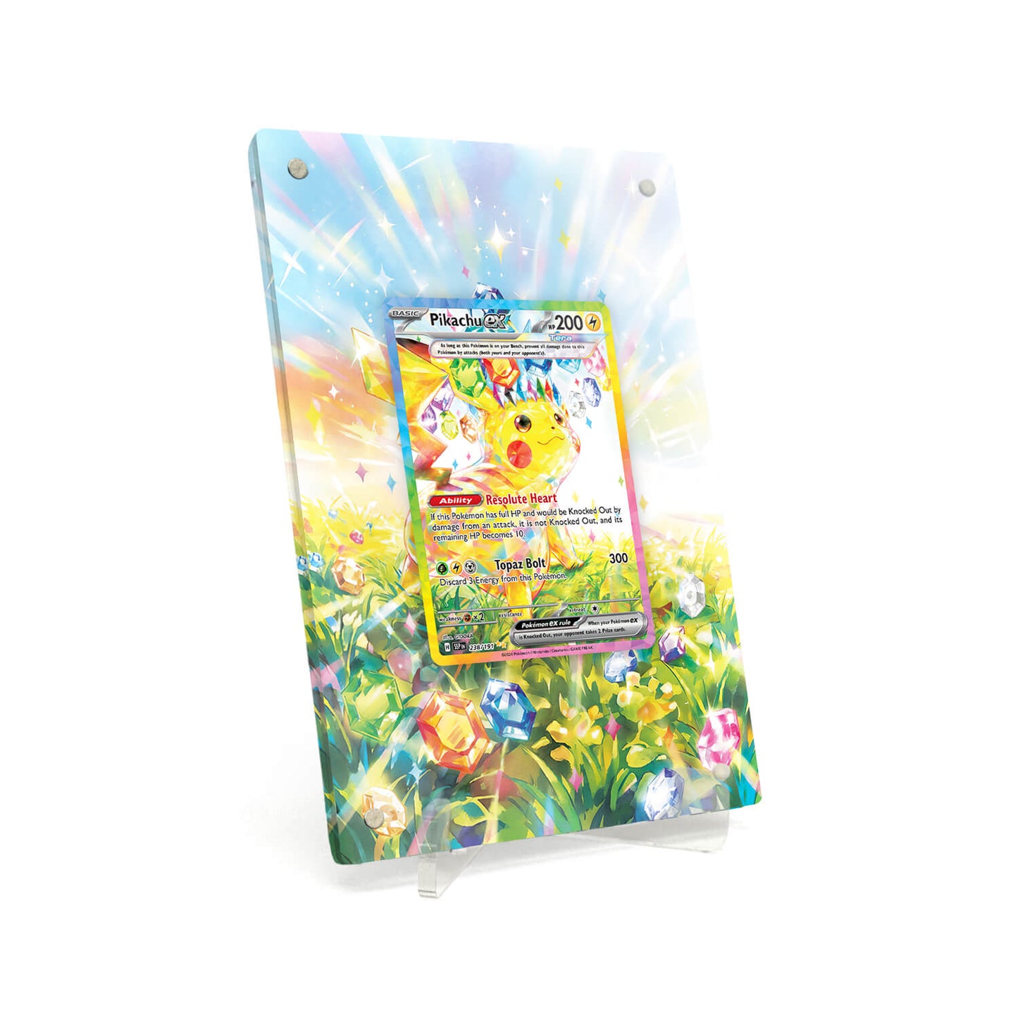 Extended Artwork Display Case Rahmen passend für Pokemon Pikachu ex Surging Sparks SSP #238