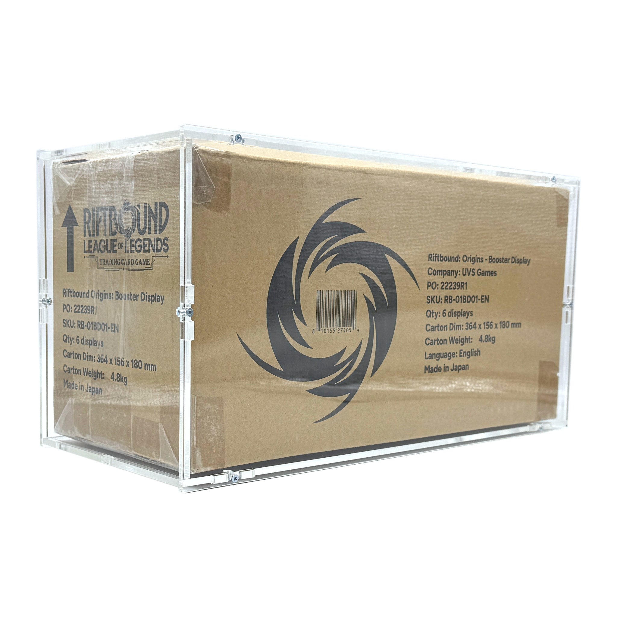 Acrylic Case League of Legends Riftbound 6x booster box display Case  English  TCG-Cases.de