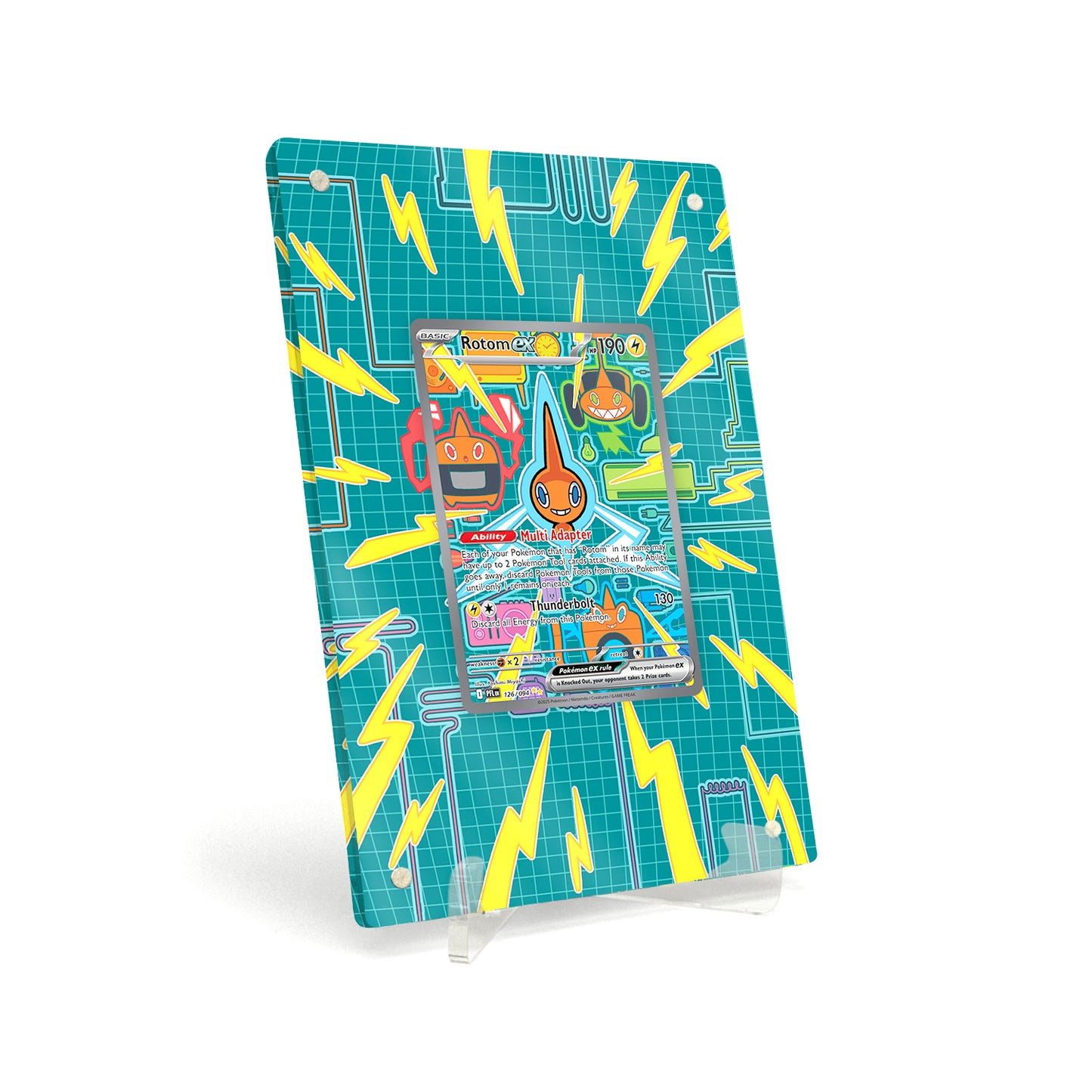 Extended Artwork Display Case Rahmen passend für Pokemon Rotom ex Phantasmal Flames PFL 126