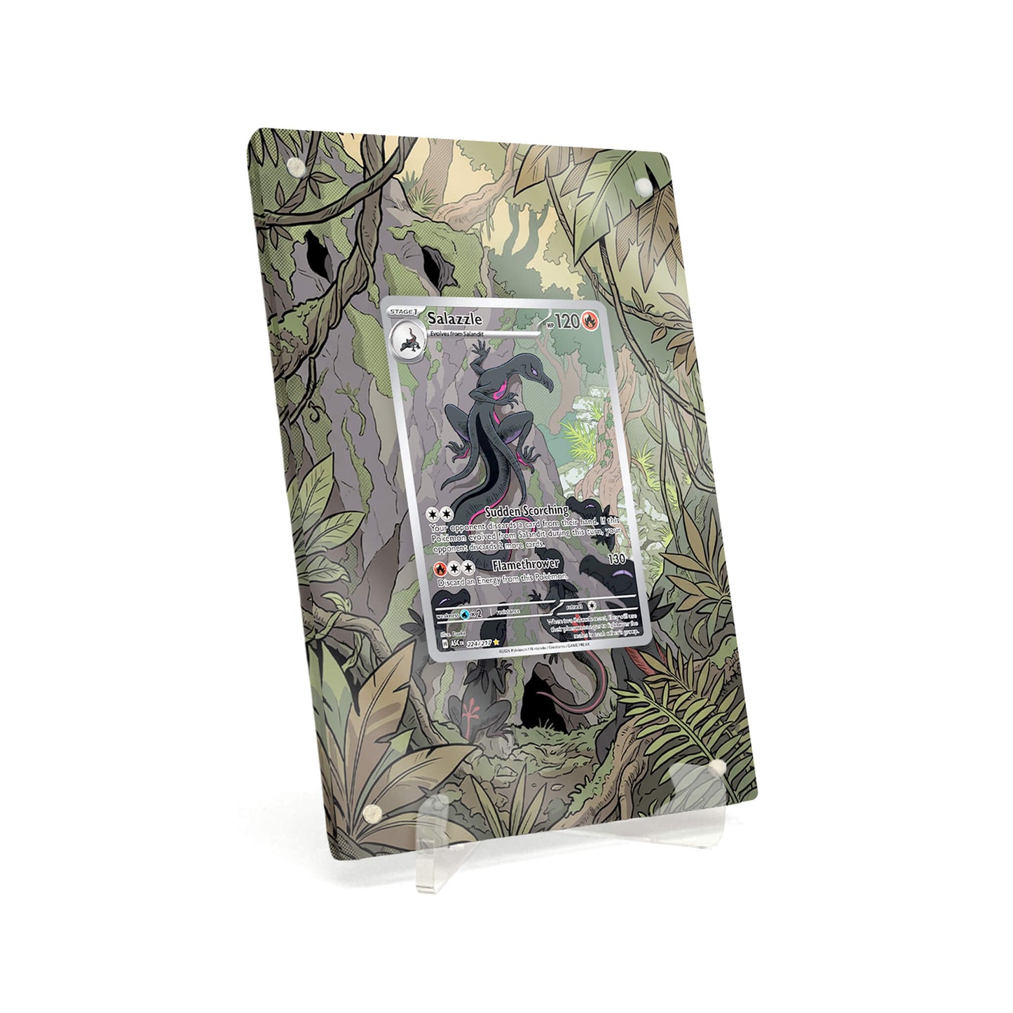 Extended Artwork Display Case Rahmen passend für Pokemon Salazzle Ascended Heroes (ASC) #224