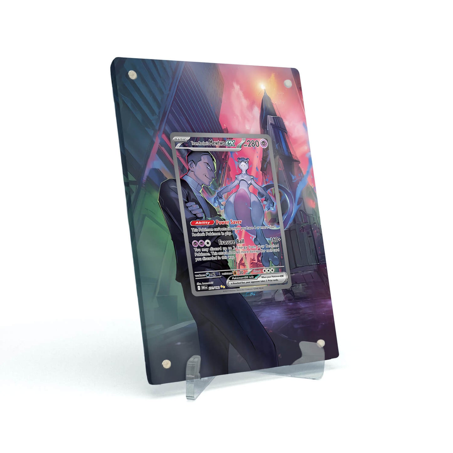 Extended Artwork Display Case Rahmen passend für Pokemon Team Rockets Mewtwo ex Destined Rivals DRI 231