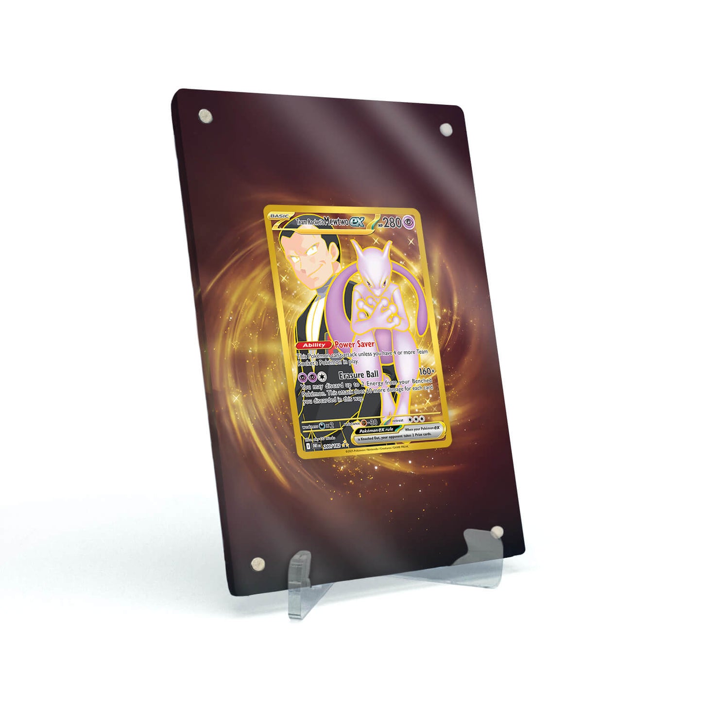 Extended Artwork Display Case Rahmen passend für Pokemon Team Rockets Mewtwo ex Destined Rivals DRI 240