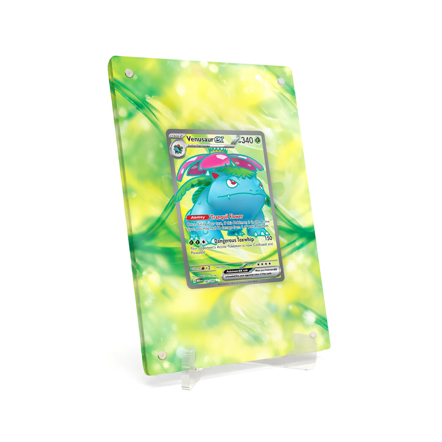 Extended Artwork Display Case Frame suitable for Pokémon Venusaur ex 151 (MEW) #182