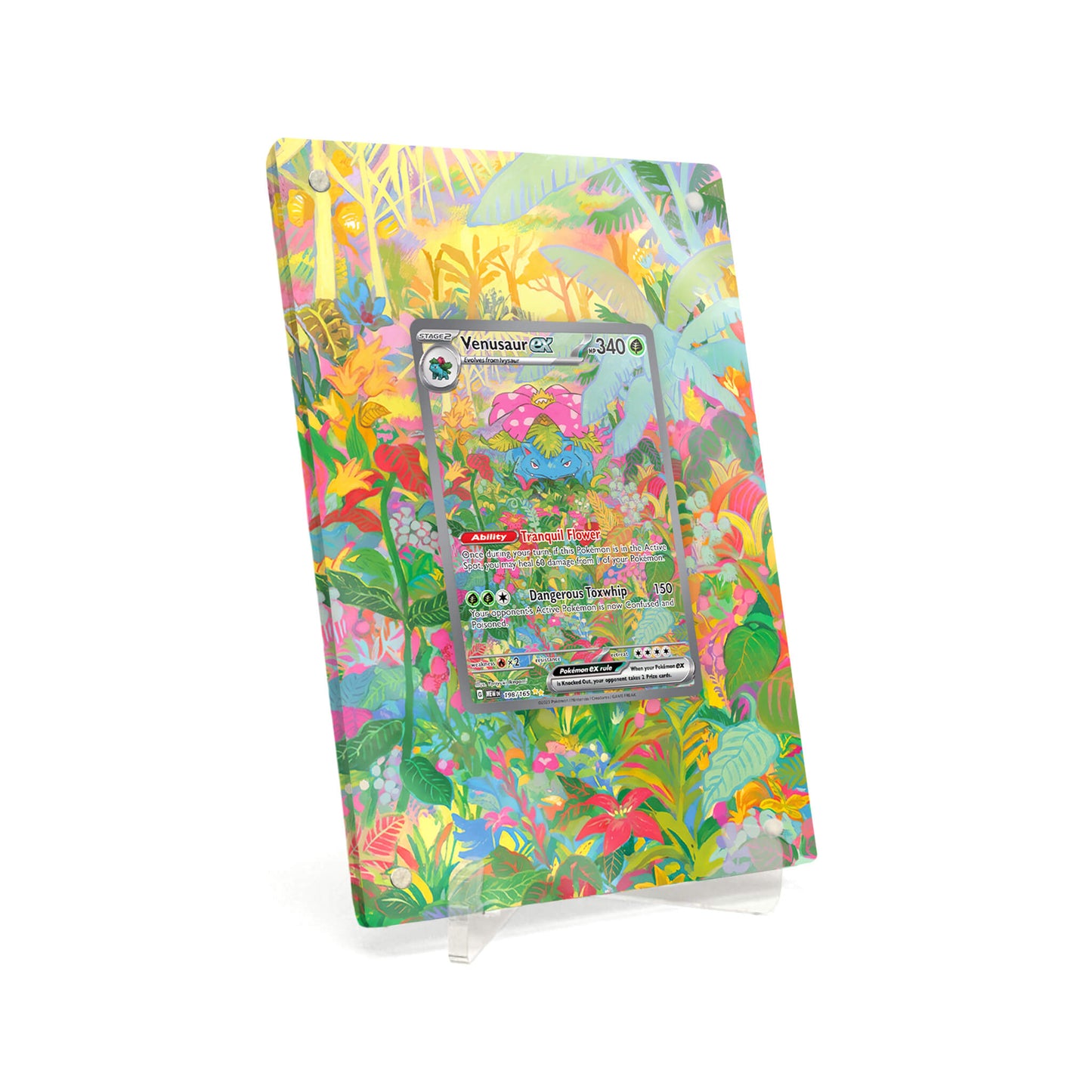 Extended Artwork Display Case Frame suitable for Pokemon Venusaur ex 151 (MEW) #198