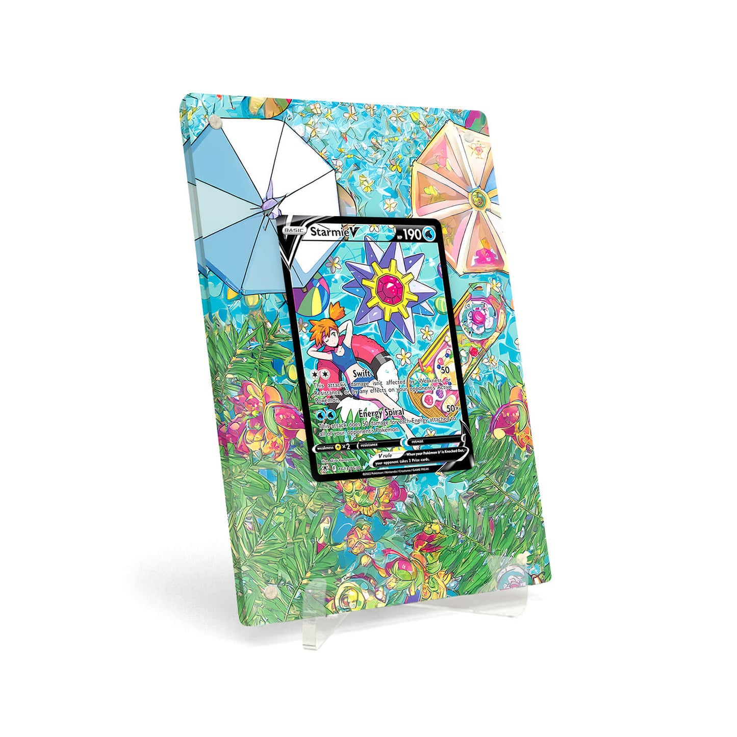 Extended Artwork Display Case Frame compatible with Pokemon Starmie V TG13