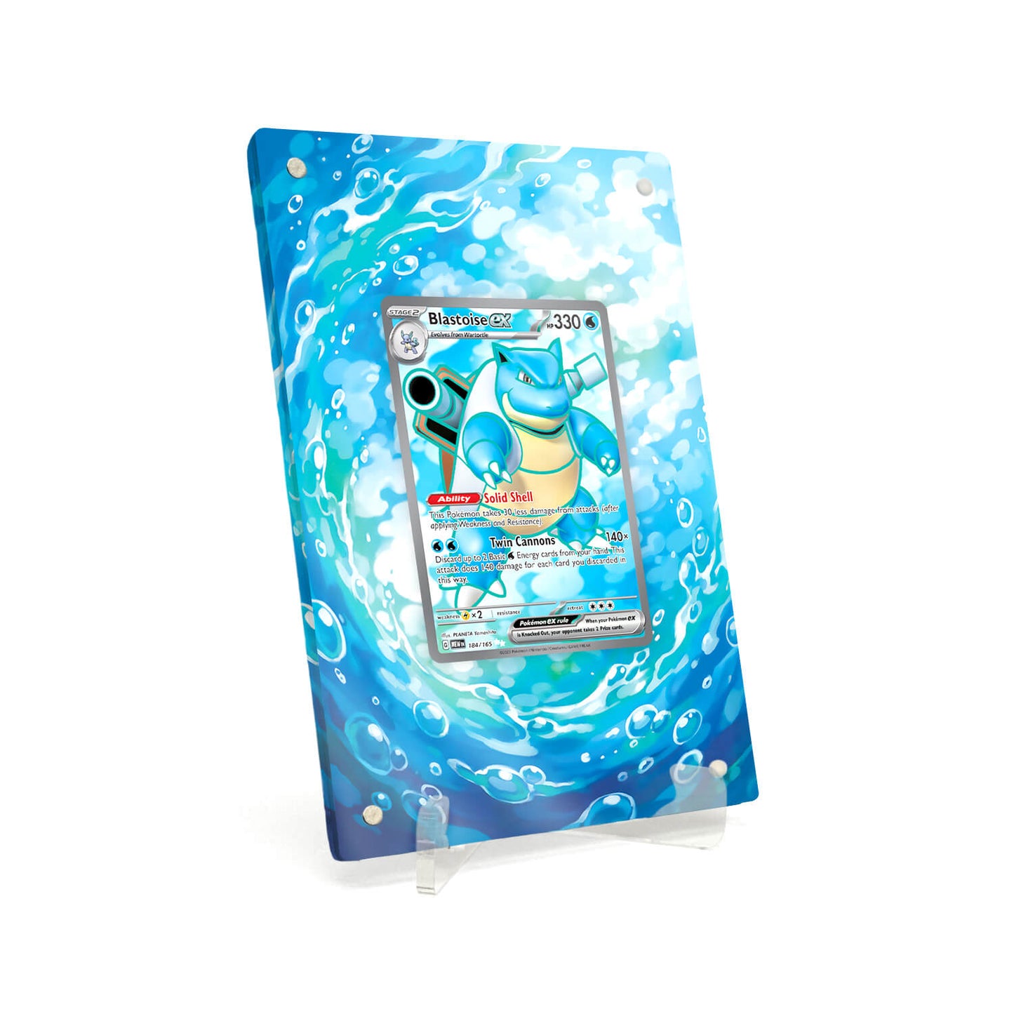 Extended Artwork Display Case Rahmen passend für Pokemon Blastoise ex 151 MEW #184