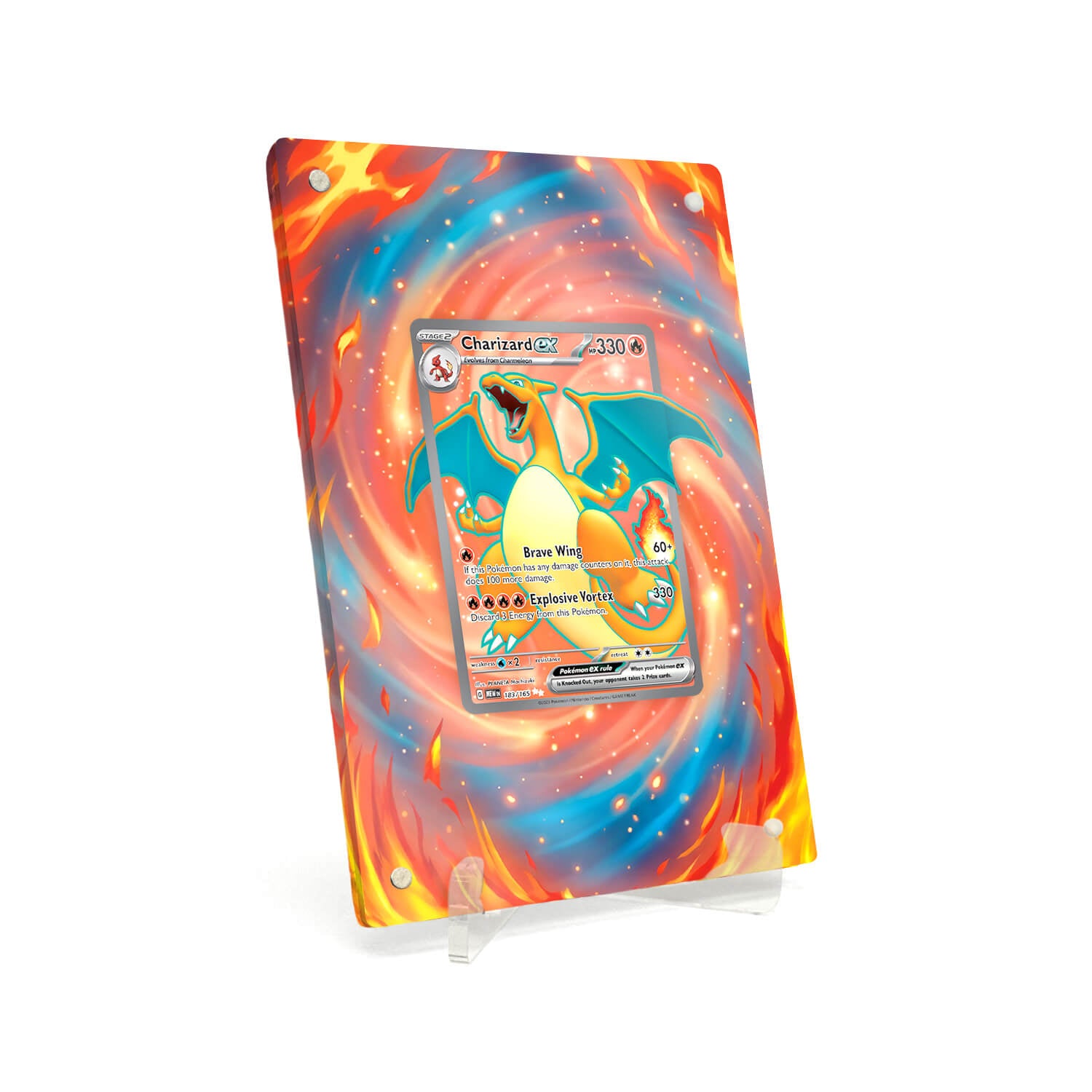 charizard 1999 pokemon card Extended artwork suitable for Pokemon Charizard ex 151 (MEW) #183 – TCG- Cases.de