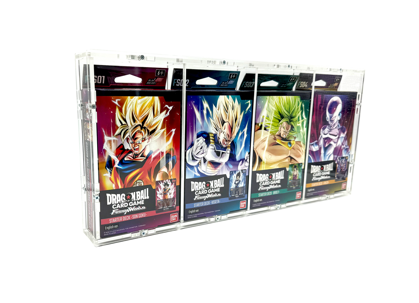 Acrylic Case suitable for 4x Dragon Ball Super Fusion Worlds Starter Decks