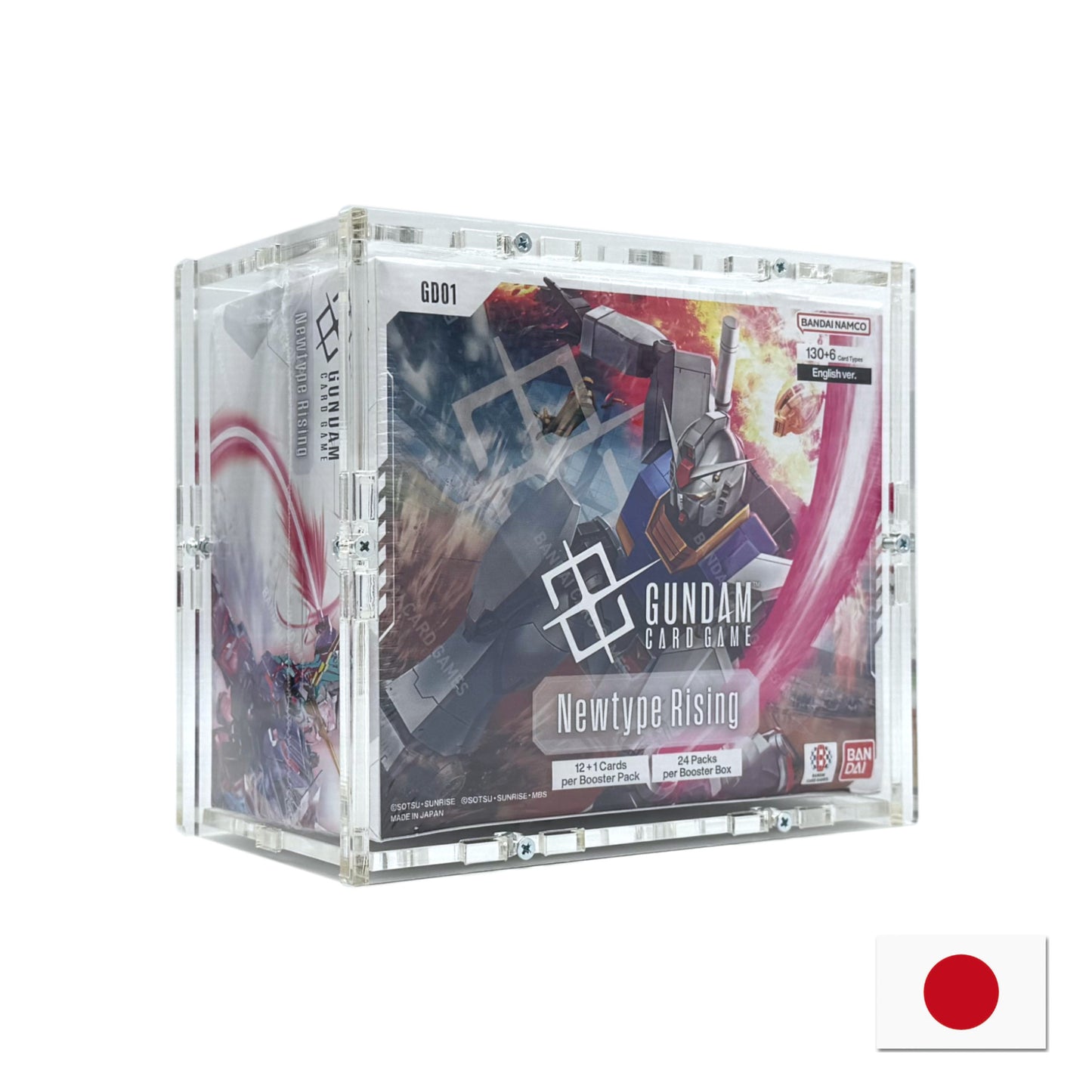 Acrylic Case suitable for Gundam Booster Boxes GD Bandai English Japanese