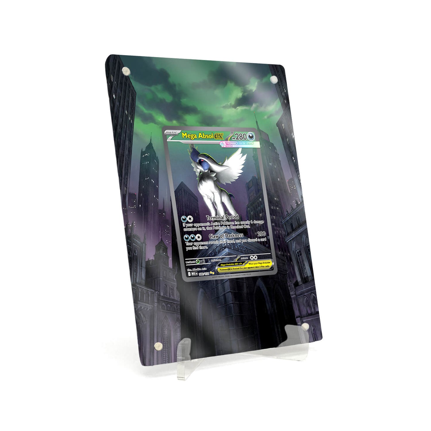 Extended Artwork Display Case Rahmen passend für Pokemon Mega Absol ex Mega Evolution MEG #180