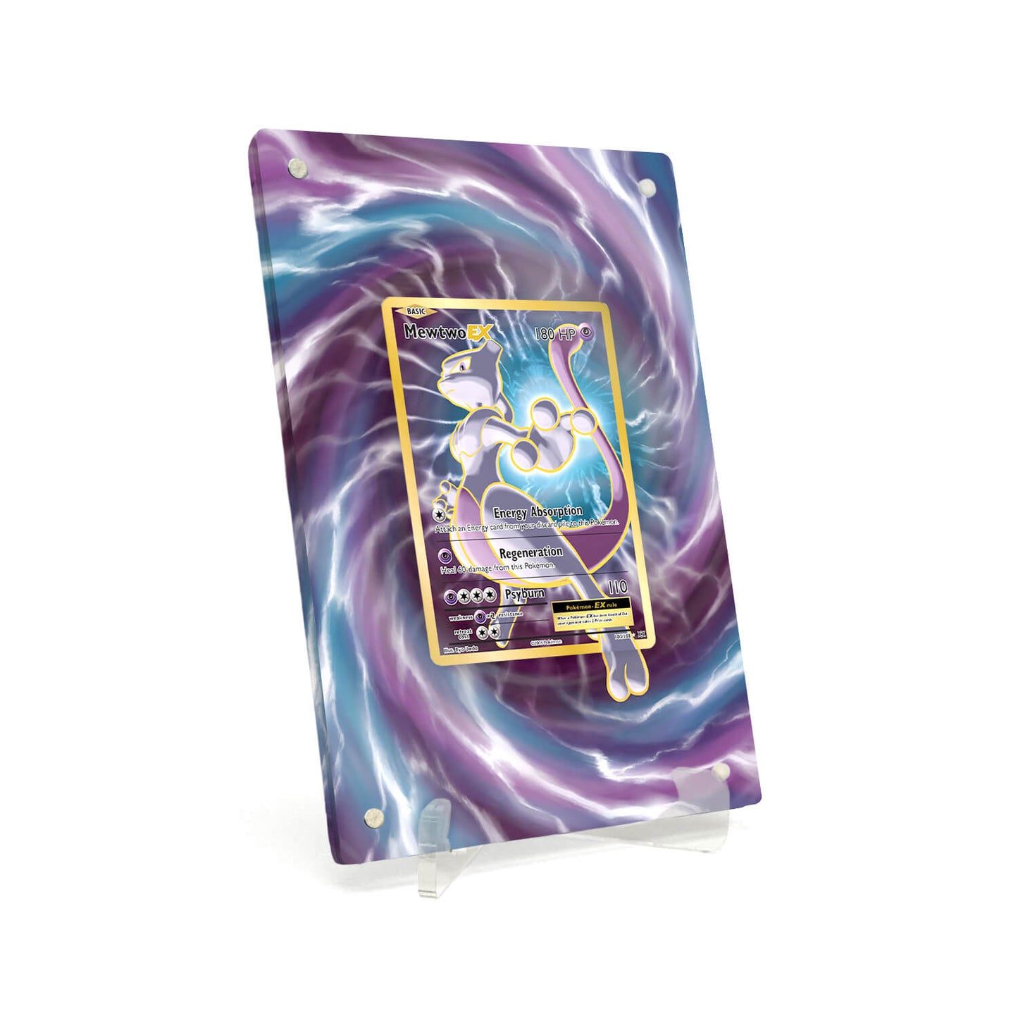 Extended Artwork Display Case Rahmen passend für Pokemon Mewtwo-EX Evolutions (EVO) #103