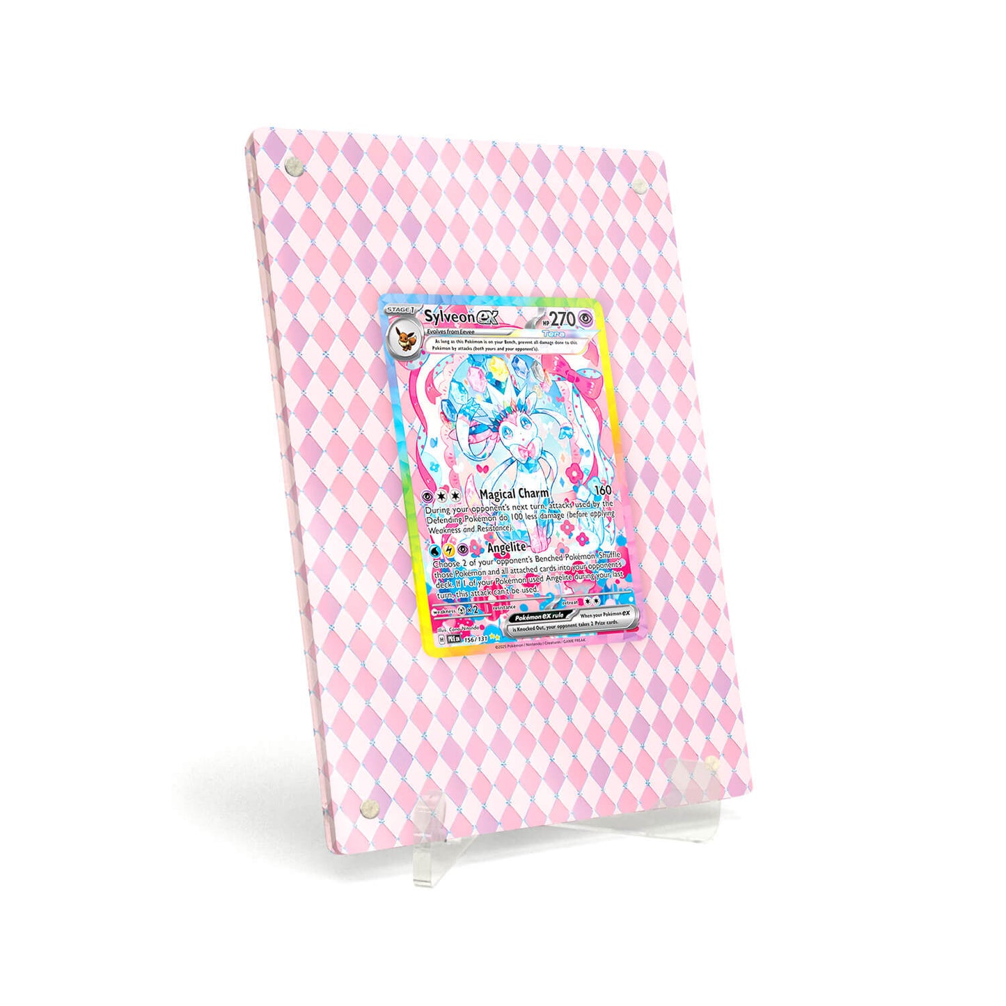 Extended Artwork Display Case Frame compatible with Pokemon Sylveon ex PRE 156
