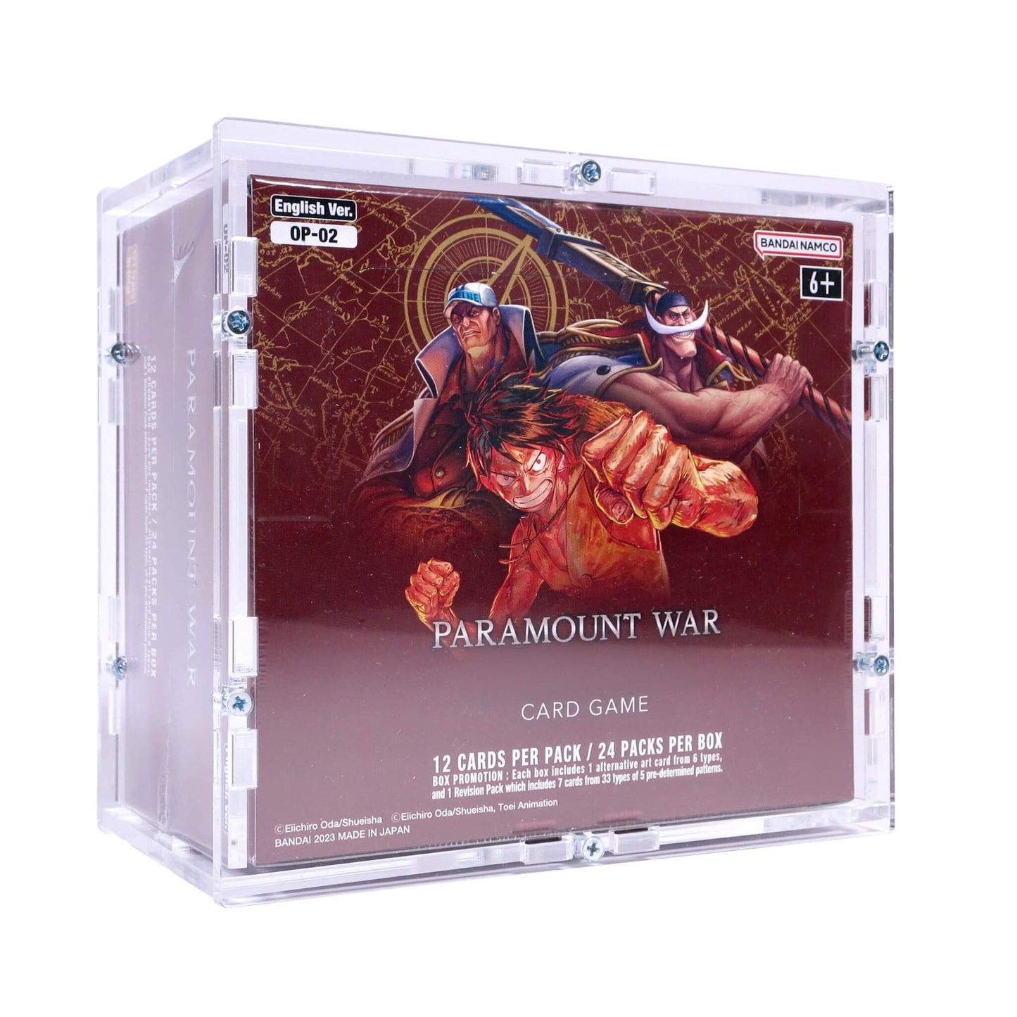 Acryl Case passend für One Piece Display (Booster Box) englisch OP-01 Romance Dawn und OP-02 Paramount War