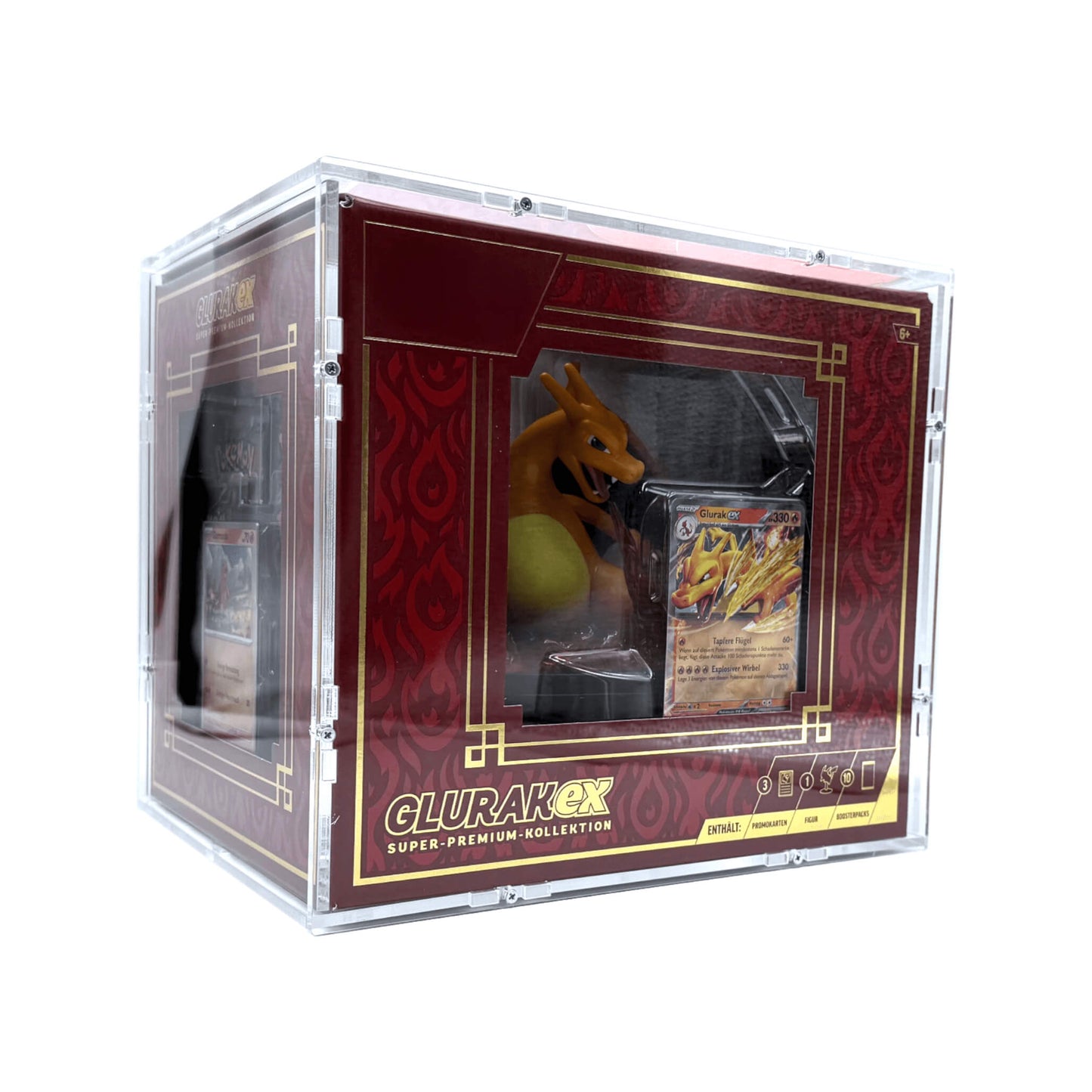 Acryl Case passend für Pokemon Glurak Charizard Ex Super Premium Kollektion Collection