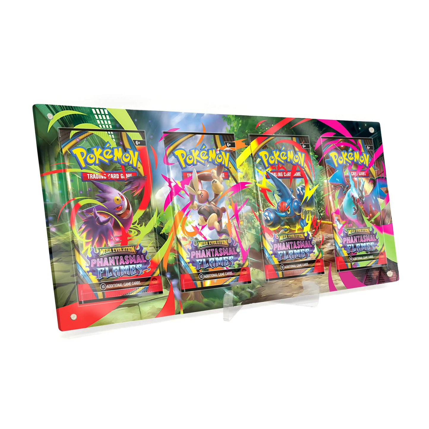 Extended Artwork Display Case Frame compatible with Pokemon Booster Phantasmal Flames Fatal Flames
