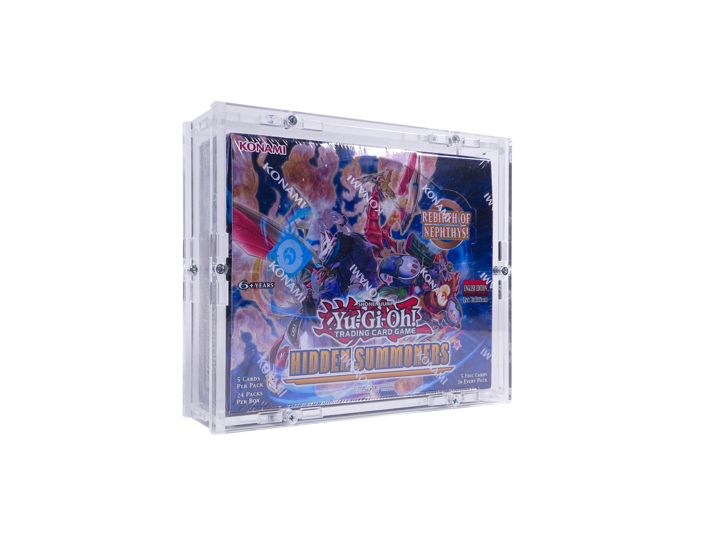 Acryl Case passend für Yu-Gi-Oh! Yugioh Display 24 Boostern a 5 Karten schmal Booster Box