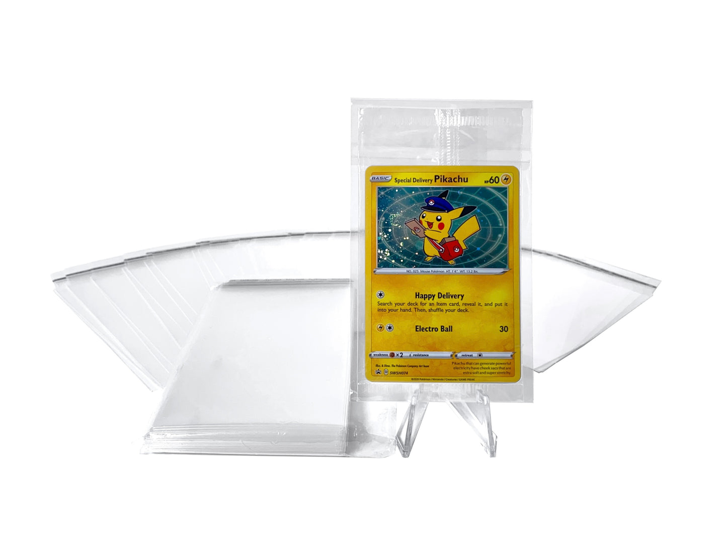 100x Sleeves for single sealed cards e.g. Pokemon