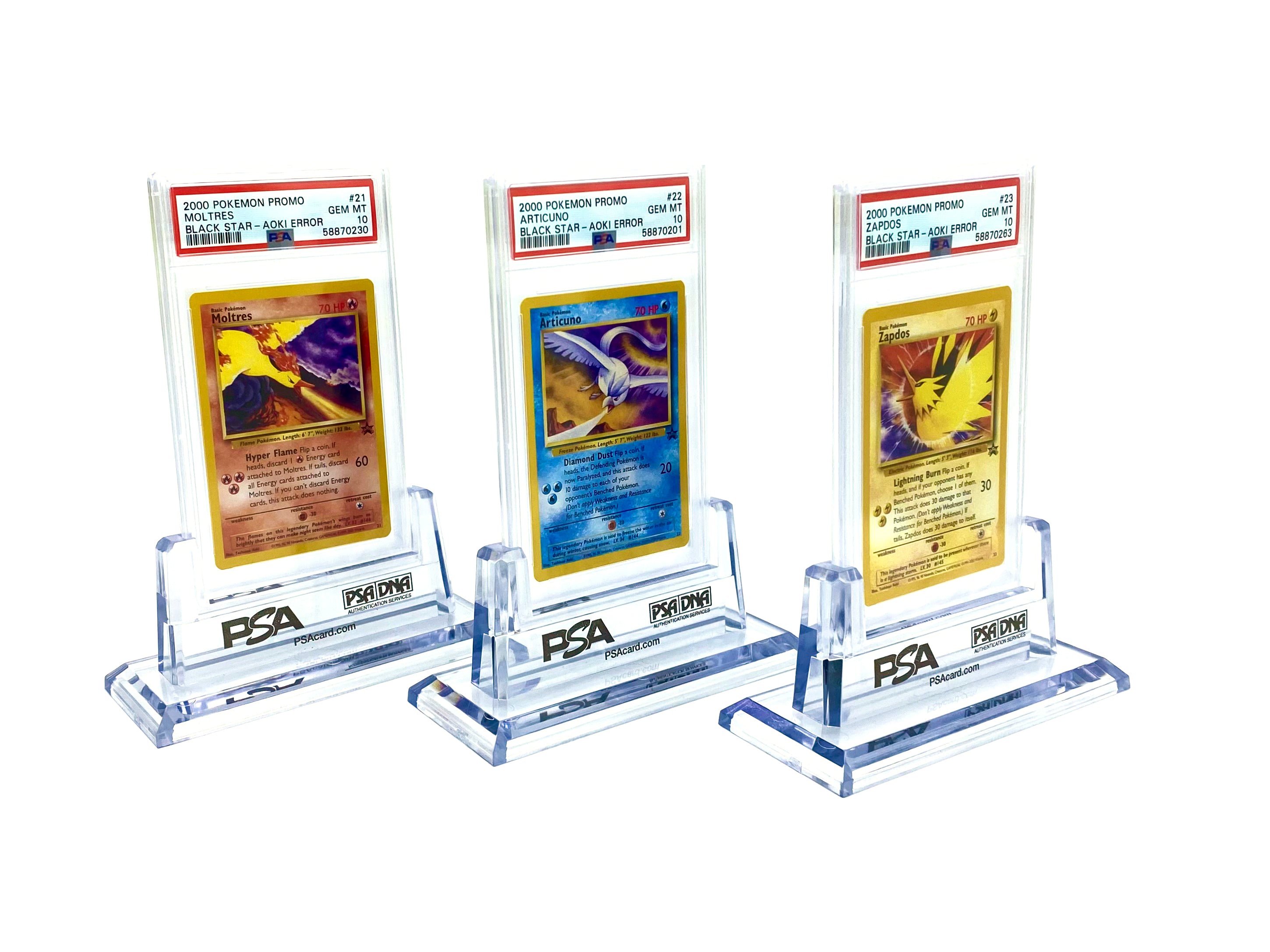 PSA Card Stand PSA Graded Card Stand Holder - Display Your PSA Slabs For Sports & Pokemon Cards Professional Sports PSA Grade 10 Trading Cards & Accessories PSA Card Stand PSA Graded Card Stand Holder - Display Your PSA Slabs For Sports & Pokemon Cards Professional Sports PSA Grade 10 Trading Cards & Accessories
