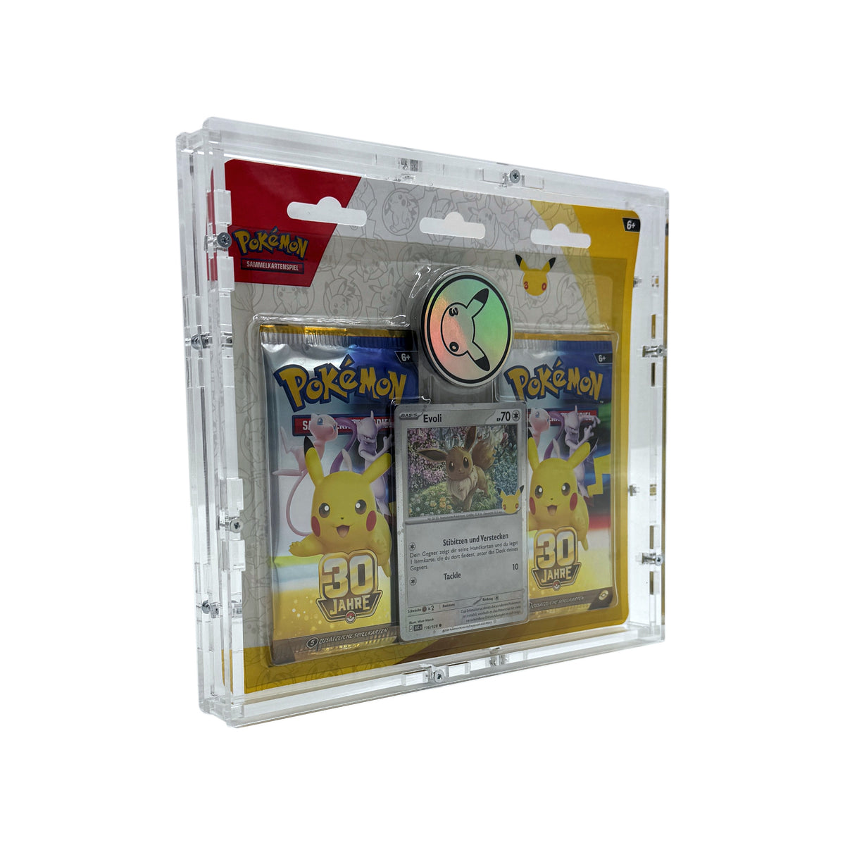 Acryl Case passend für Pokemon 30th Celebration: Eevee 2-Pack Blister mit Coin