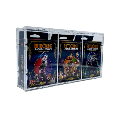 Acrylic case suitable for 3x League of Legends Riftbound Champion Deck (English)