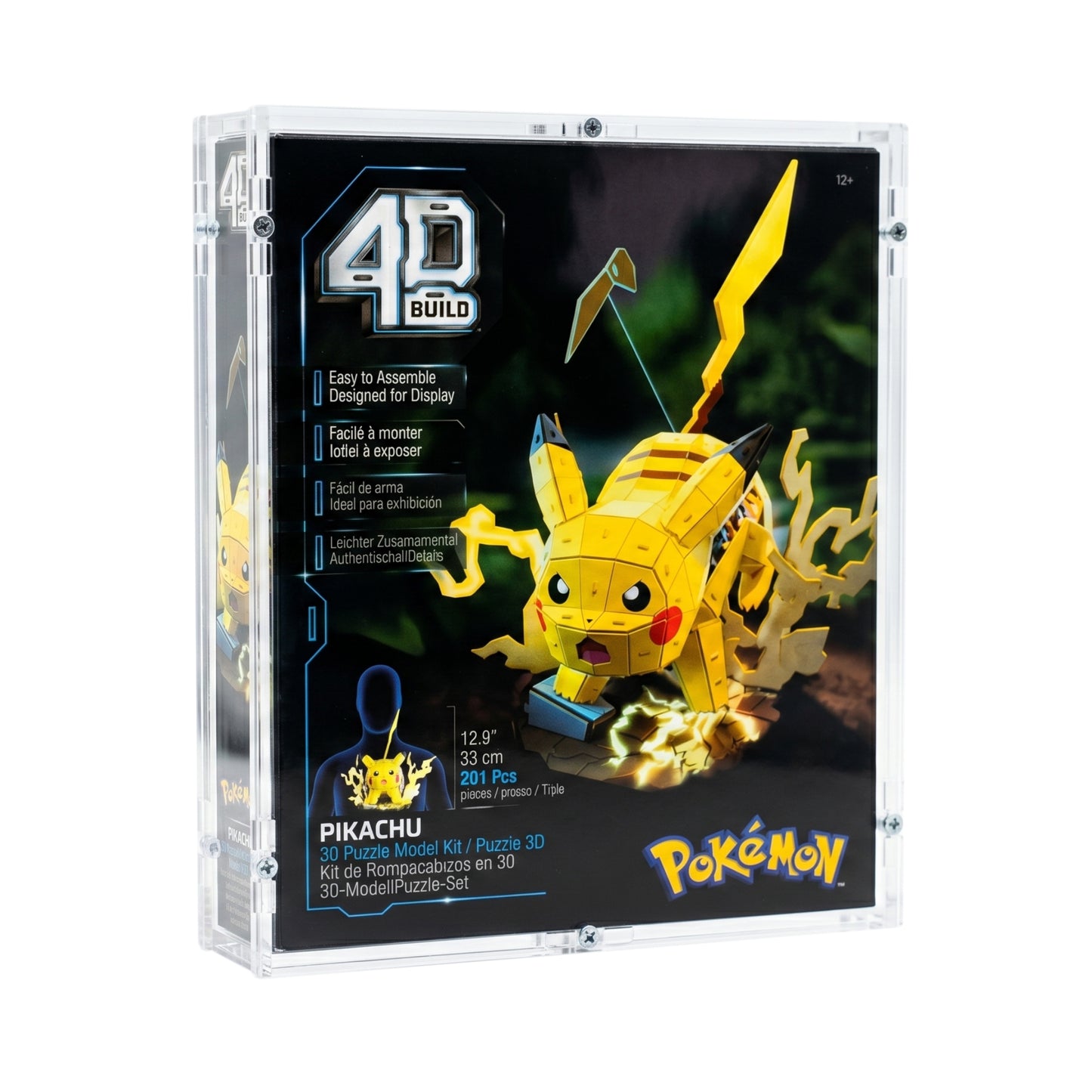 Acrylic case suitable for 4D Puzzles Pokémon Pikachu Box