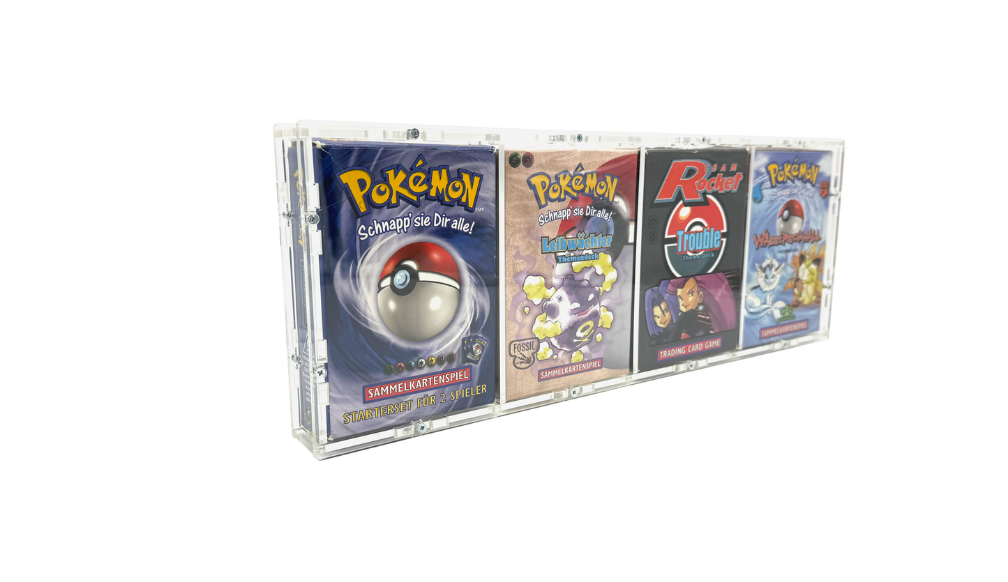 Acrylic case suitable for 4x Vintage Theme Deck WOTC - e.g. Pokemon or Magic the Gathering