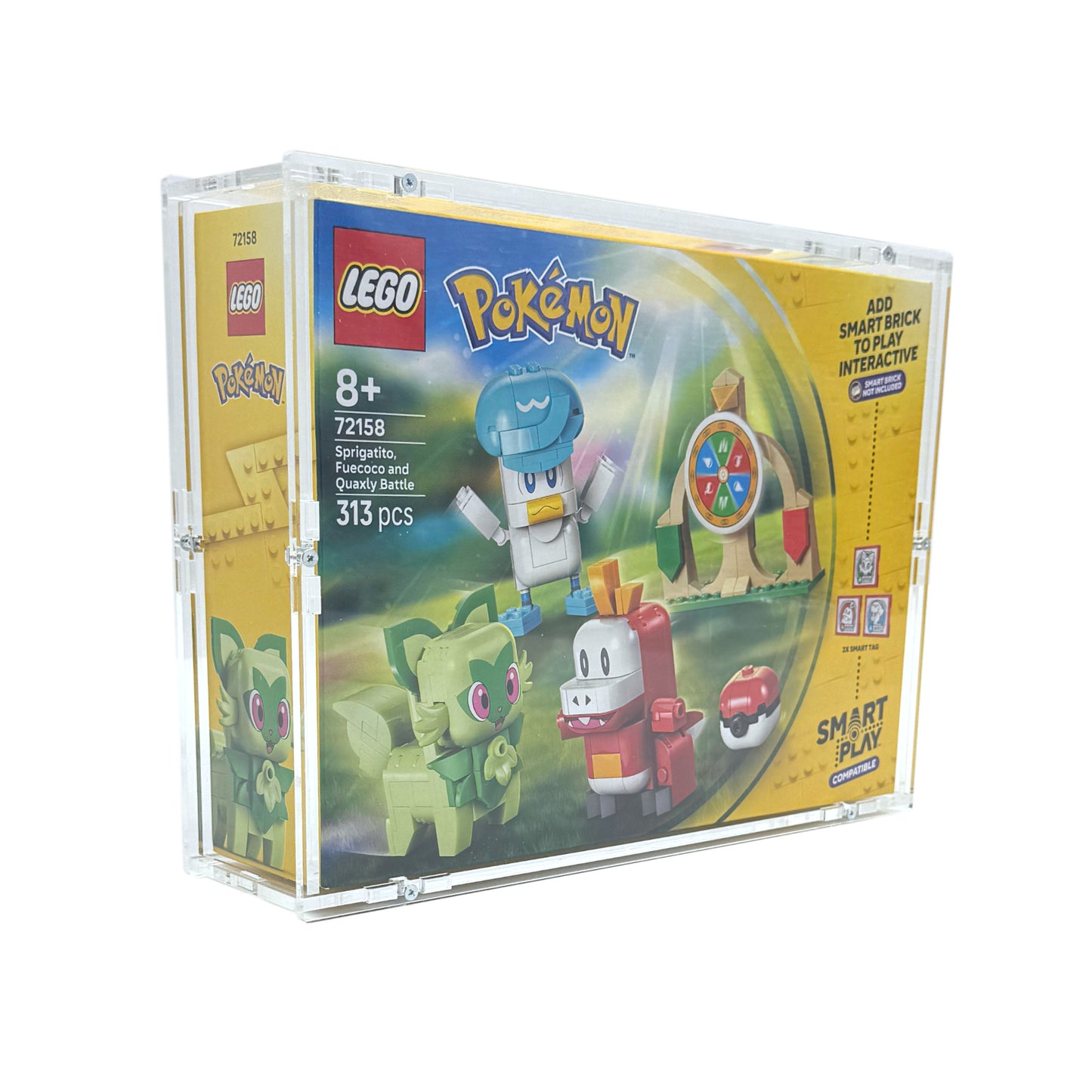 Acryl Case passend für Lego Pokemon 72158 Showdown mit Felori, Krokel und Kwaks