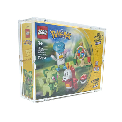 Acryl Case passend für Lego Pokemon 72158 Showdown mit Felori, Krokel und Kwaks