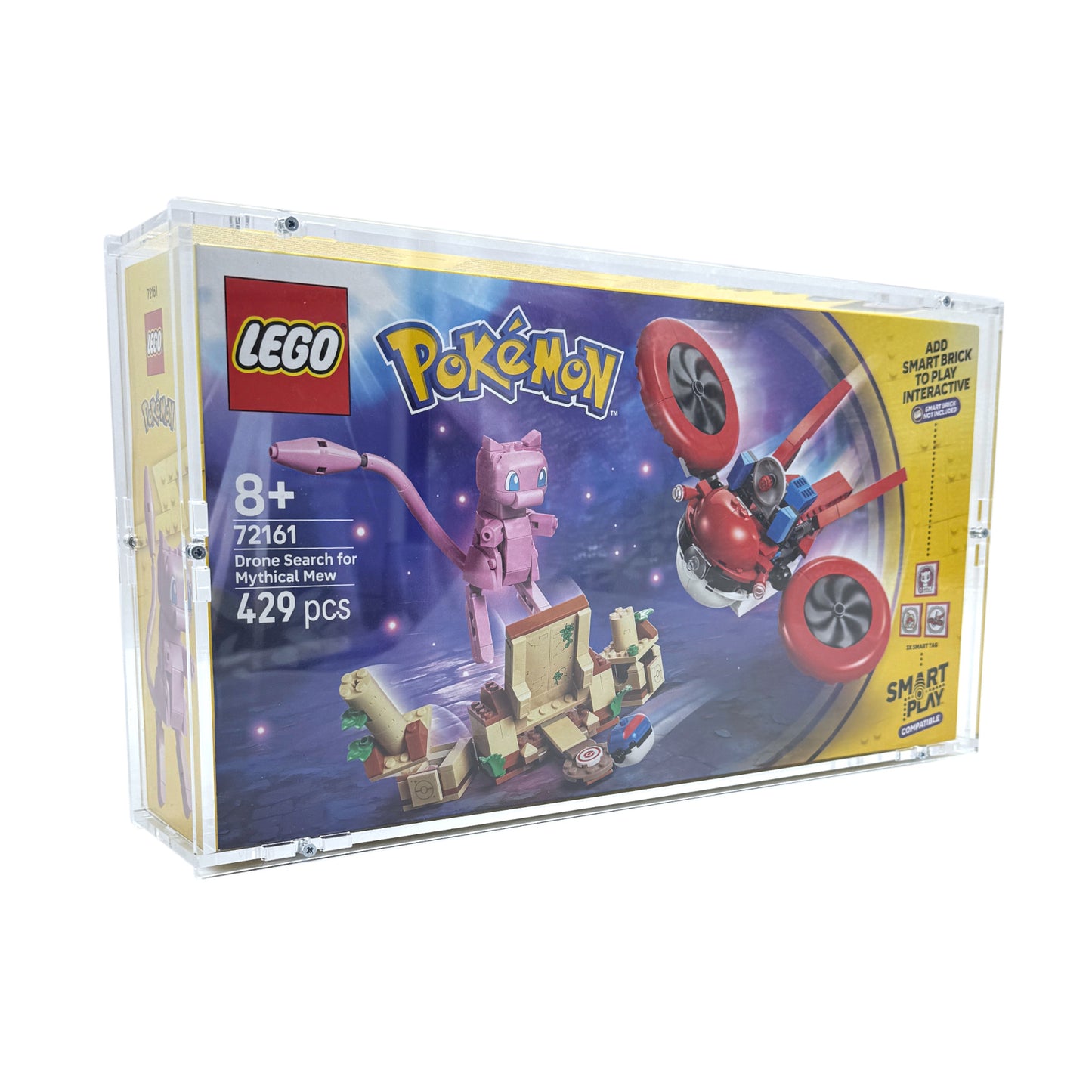 Acrylic Case suitable for Lego Pokémon 72161 Drone Search for Mythical Mew
