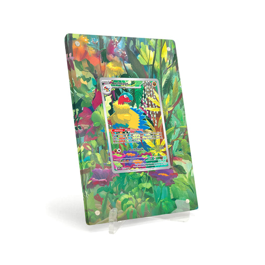 Extended Artwork Display Case Frame suitable for Pokemon Archeops White Flare WHT 132