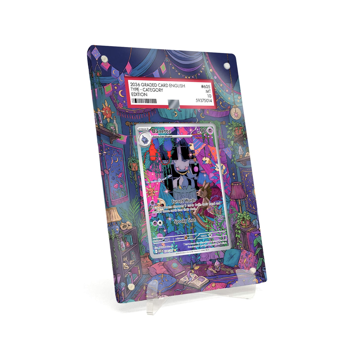 Extended Artwork Display Case Rahmen passend für PSA Pokemon Banette Ascended Heroes (ASC) #234