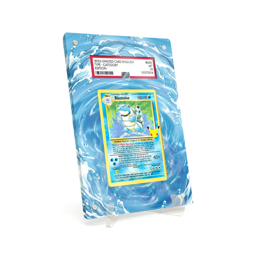 Extended Artwork Display Case Rahmen passend für PSA Pokemon Blastoise Celebrations (CEL) #2_GC