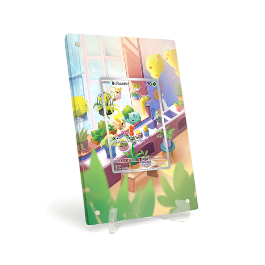 Extended Artwork Display Case Rahmen passend für Pokemon Bulbasaur Stellar Crown SCR 143
