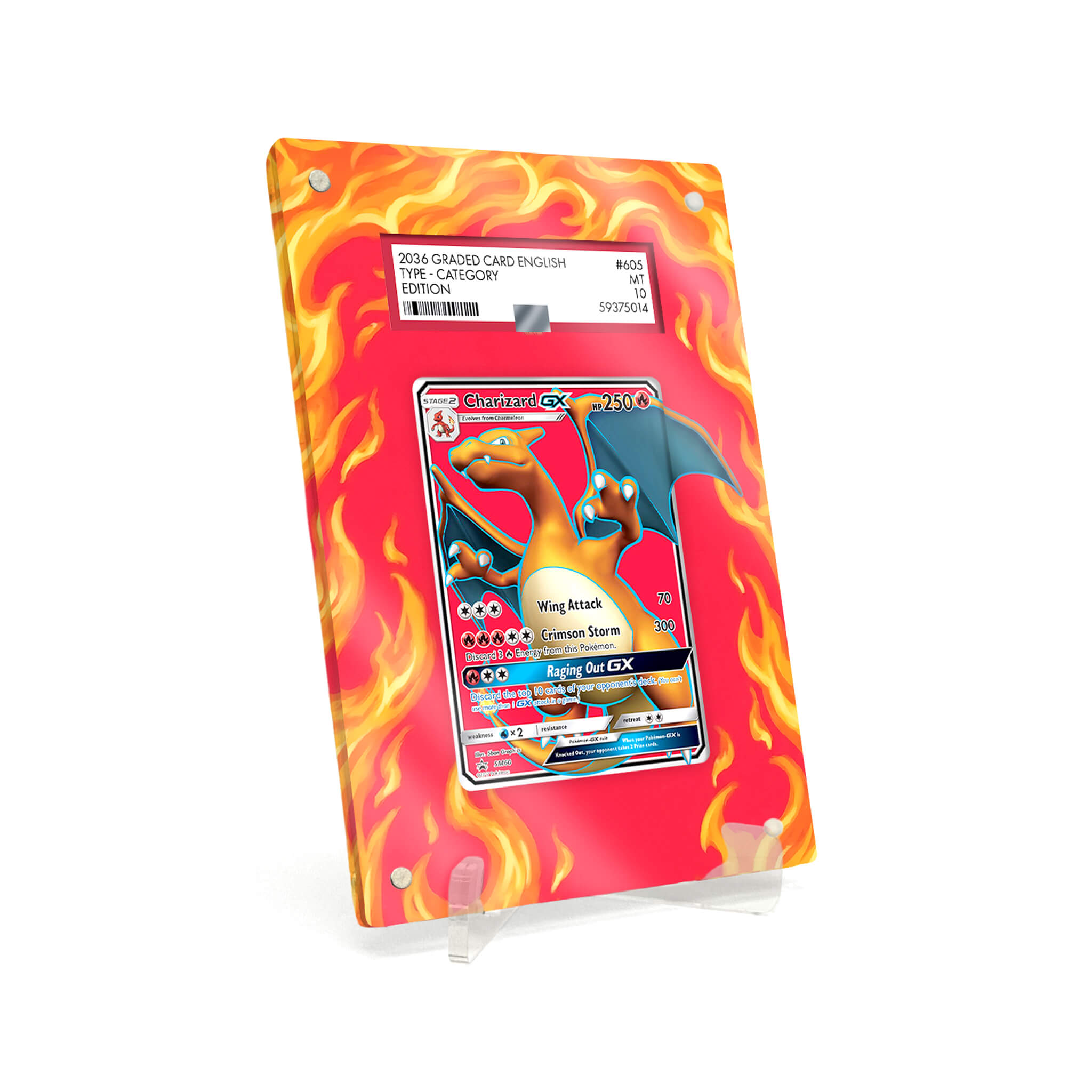 Extended artwork suitable for PSA Pokemon Charizard-GX Sun & Moon ...